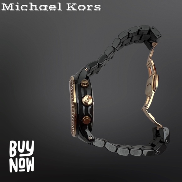 Michael Kors black ceramic ladies watch - Picture 4 of 6